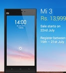 Pre-booking: Xiaomi Mi 3 - Available exclusively on Flipkart