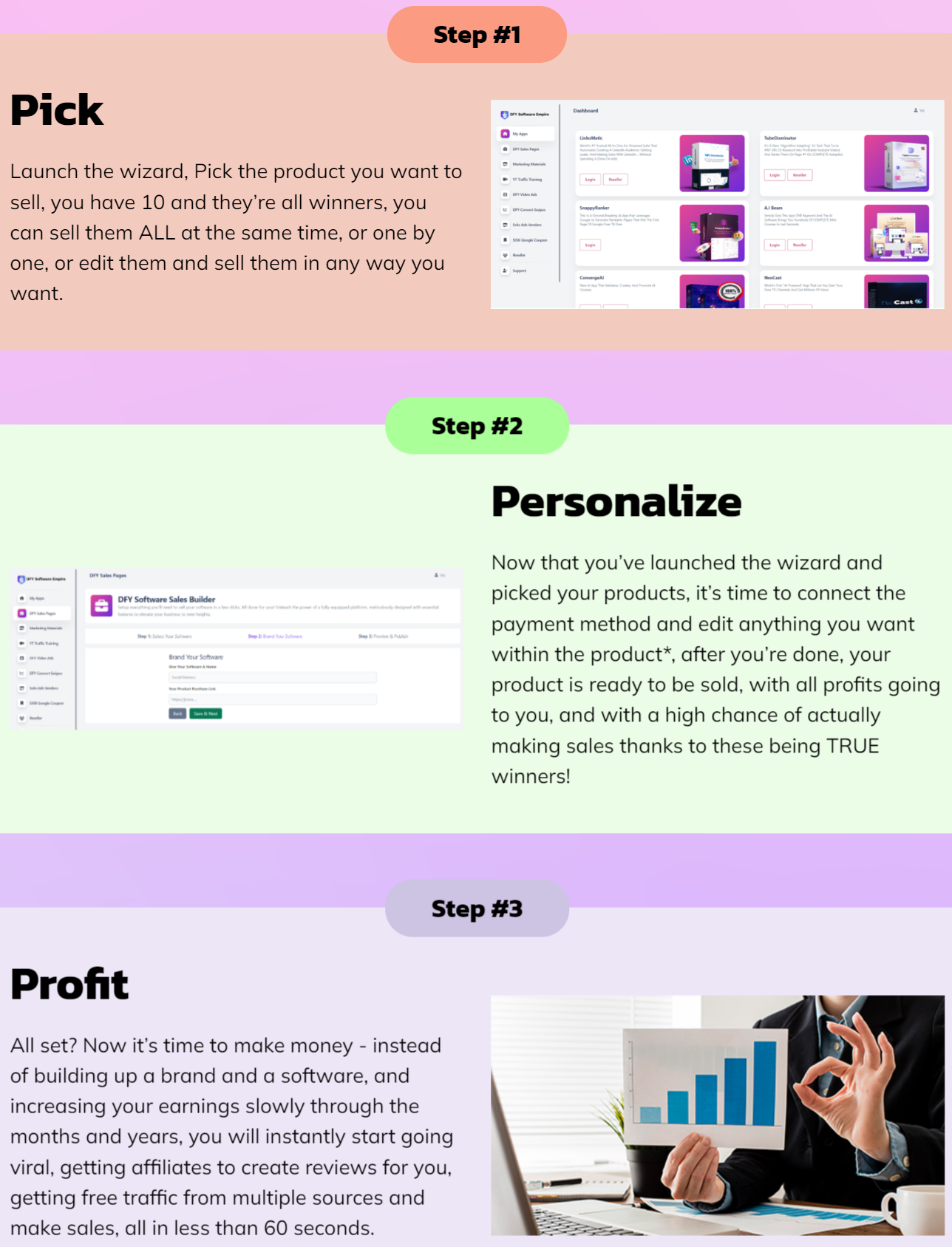 DFY Software Empire OTO - Launch & Personalize 10 High-Tech Softwares That Sold $100,000+ EACH - DFY Software Empire Review 7 e6jZUbX