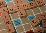 Maine Author Scrabble Painting - Posted on Monday, December 8, 2014 by Kim Testone