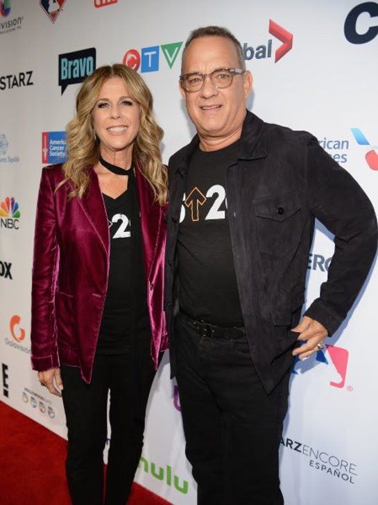 Rita Wilson and Tom Hanks attend Stand Up To Cancer