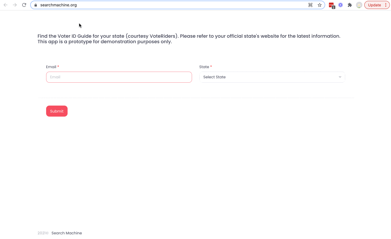 Mailbots provide disabled, elderly and veterans with helpful voting information.