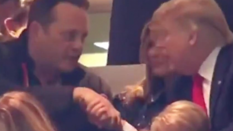 Liberals Erupt After Vince Vaughn Is Caught Daring To Speak to Trump During the National Championship