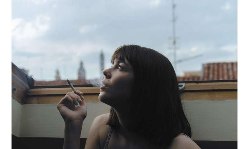 woman smoking