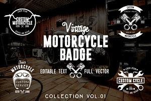 Vintage Motorcycle Badge (50%- OFF)
