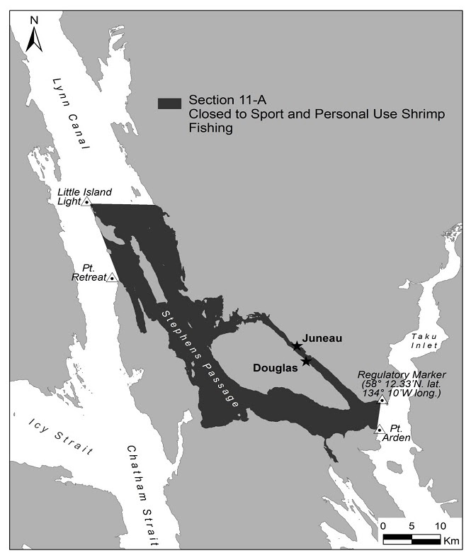 Juneau Area Section 11-A Remains Closed To Sport And Personal Use Pot Shrimp Fishing In 2020