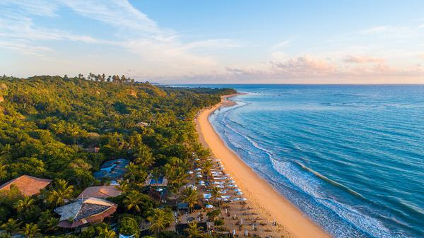 Vista aérea  Pousada Travel Inn Trancoso praia do Rio Verde (Divulgação)