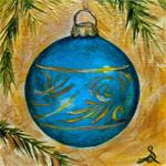 Cat # 13266 Blue Bauble  - Fine Art Ornament Series - Posted on Monday, November 10, 2014 by Sea Dean