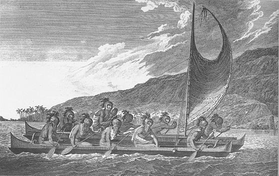 560px-Priests traveling across kealakekua bay for first contact rituals