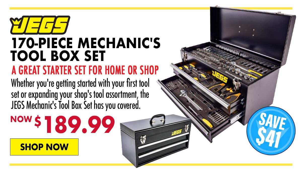 JEGS 170-Piece Mechanic's Tool Box Set - Now $179.99
