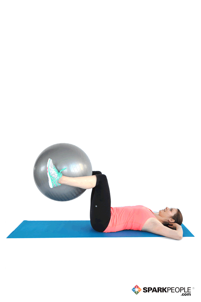 Medicine Ball Exercises Clamshell-Crunch-with-Ball