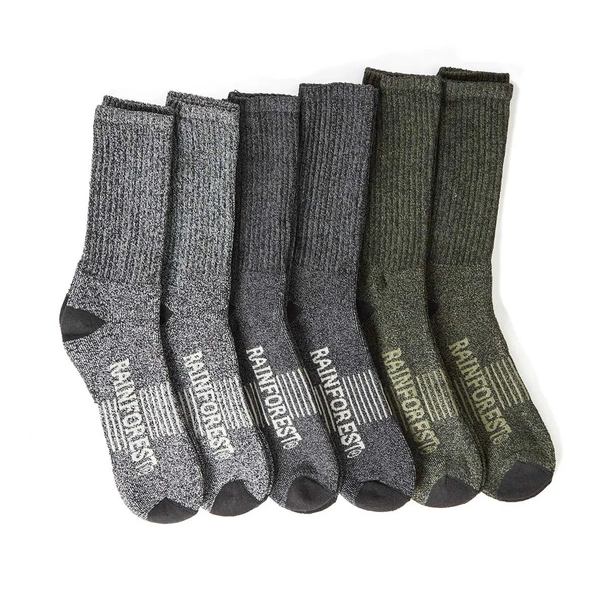 Rainforest Unisex 6 pack Outdoor Crew Sock for $7.75+FS!
