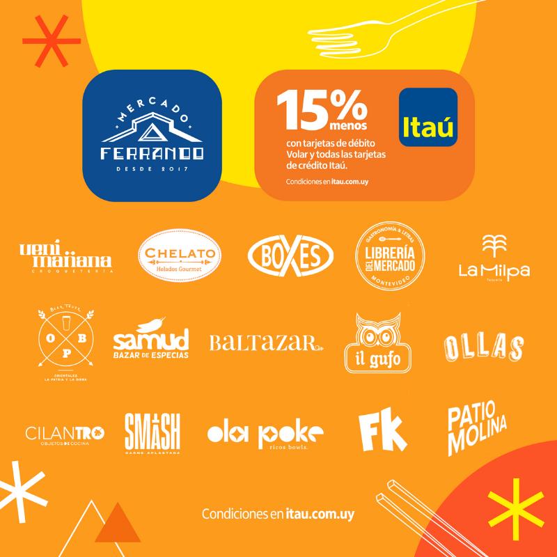 Locales adheridos al descuento Itaú
