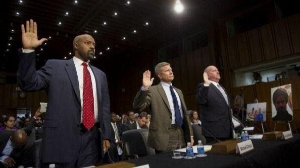 DOJ, FBI, and DHS directors sworn in DOJ, FBI, and DHS directors sworn in