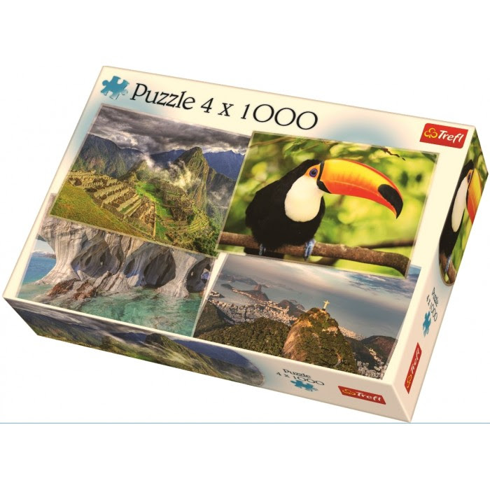 4 Puzzles - South America 1000, 1000, 1000 and 1000 pieces