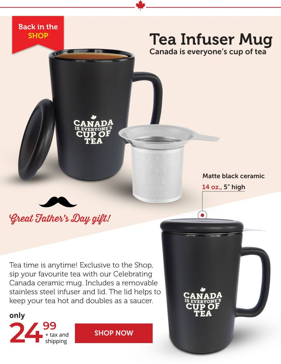 Tea Infuser Mug - Celebrating Canada!