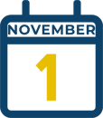 November 1 Calendar Icon