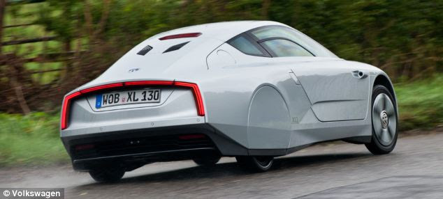 To achieve the target fuel consumption figure the XL1 was aerodynamically optimised, adopting a classic 'tear drop' shape and using innovations such as removing traditional wing mirrors and replacing them with small cameras called e-Mirrors (pictured), which transmit exterior images to interior displays