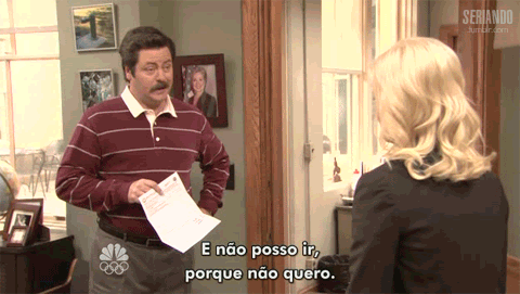 Não posso ir, porque não quero.