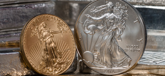 gold and silver coin