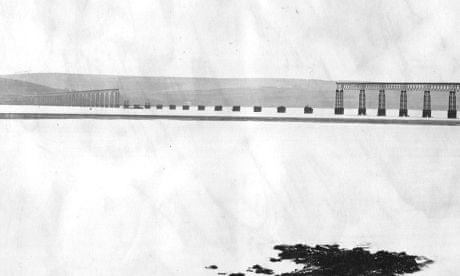The collapsed Tay Bridge