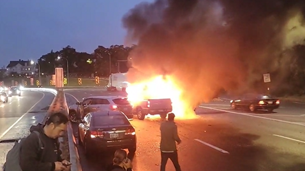  Crash in Pawtucket injures 2, sets cars on fire