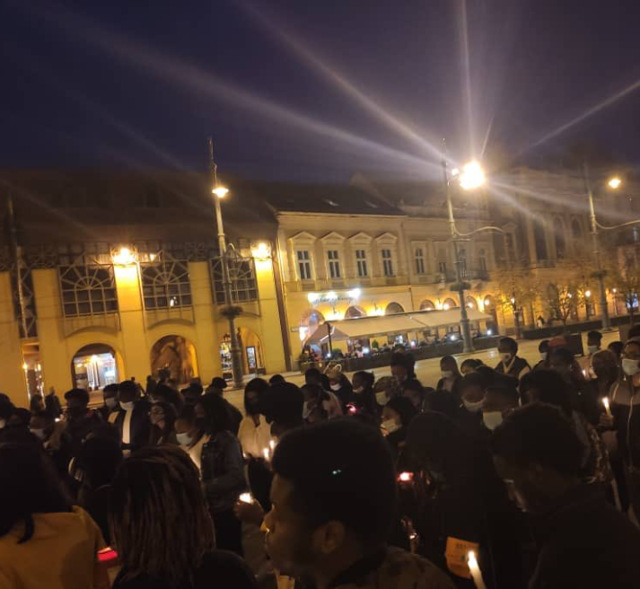 End SARS candlelight procession holds in Hungary to mourn those killed during the End SARS protests (photos)