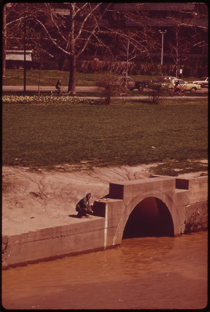 Raw Sewage Flows Into The Potomac At Georgetown Gap, April 1973 | by The U.S. National Archives