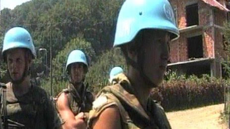 Dutch peacekeepers near Srebrenica, 1995