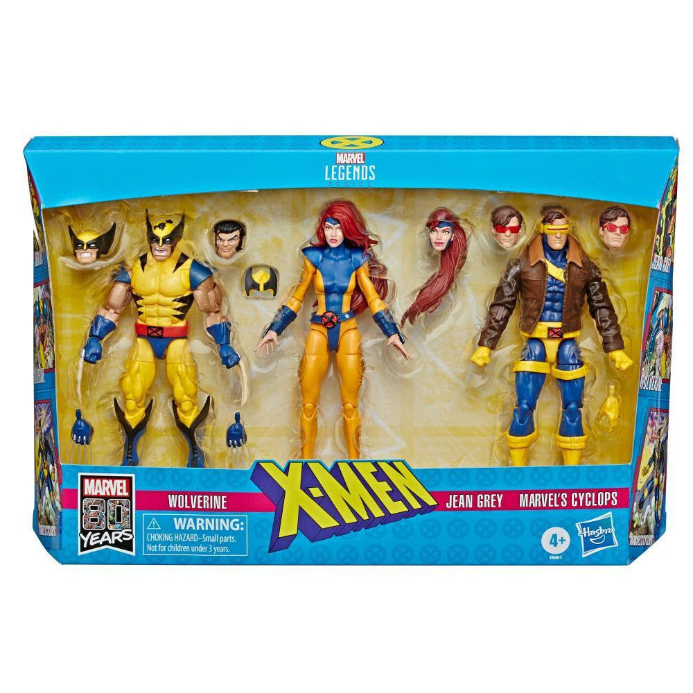 Image of Marvel Legends X-Men Jean Grey, Cyclops, and Wolverine 6-Inch Action Figure 3-Pack (RE-STOCK)
