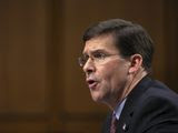 Defense Secretary Mark Esper testifies to the Senate Armed Services Committee about the budget, Wednesday, March 4, 2020, on Capitol Hill in Washington. (AP Photo/Jacquelyn Martin)