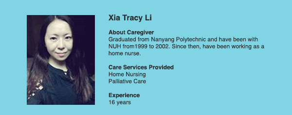 Tracy Li is one of the many nurses at CaregiverAsia