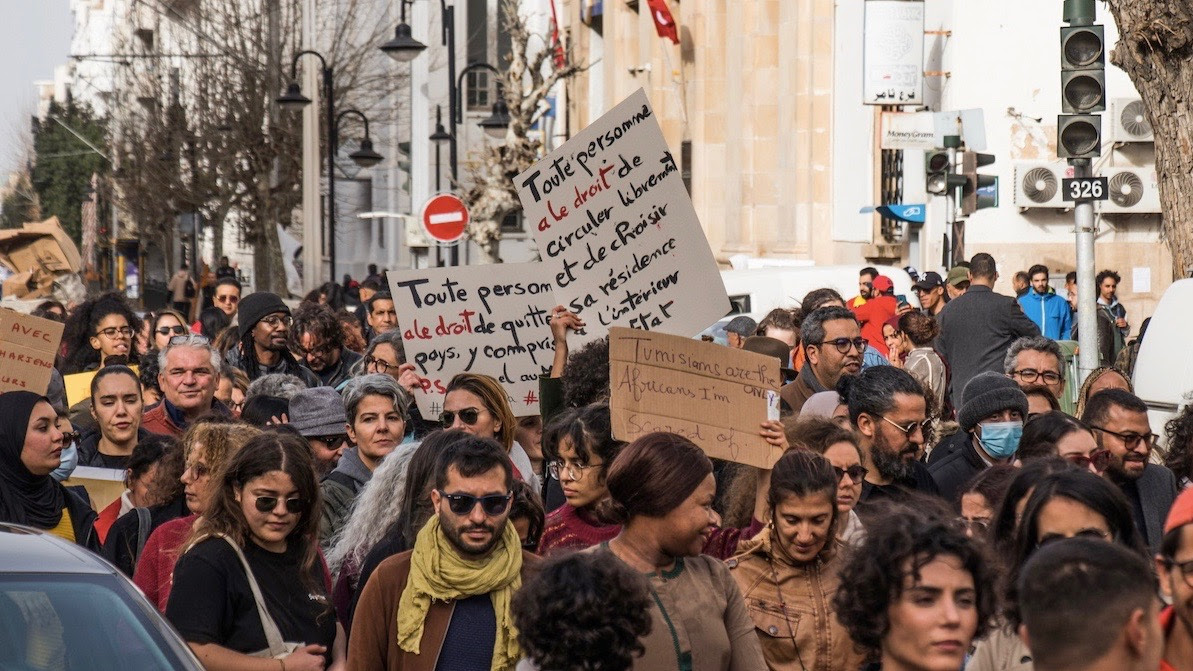 Anti-racism protest in Tunisia