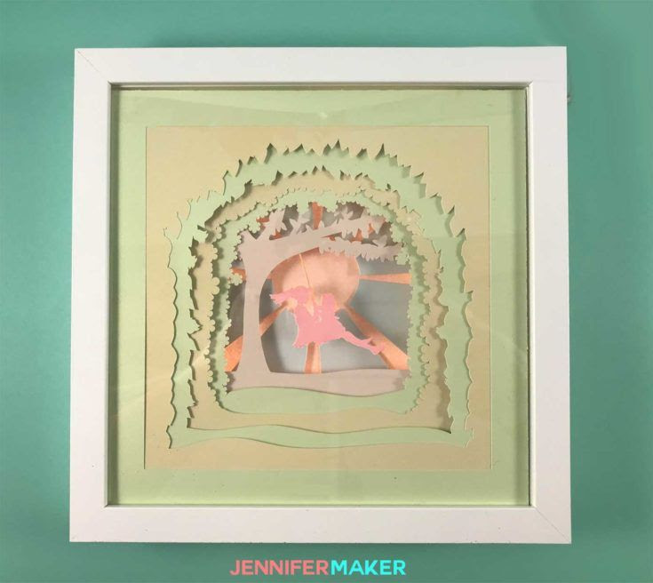 Shadow Box Paper Art Template to Customize! Jennifer Maker Paper