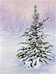 Snow Tree - Posted on Wednesday, January 7, 2015 by Nan Johnson