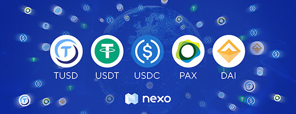 Ðarn 6.5% on DAI, PAX, USDC, USDT and TUSD with Nexo