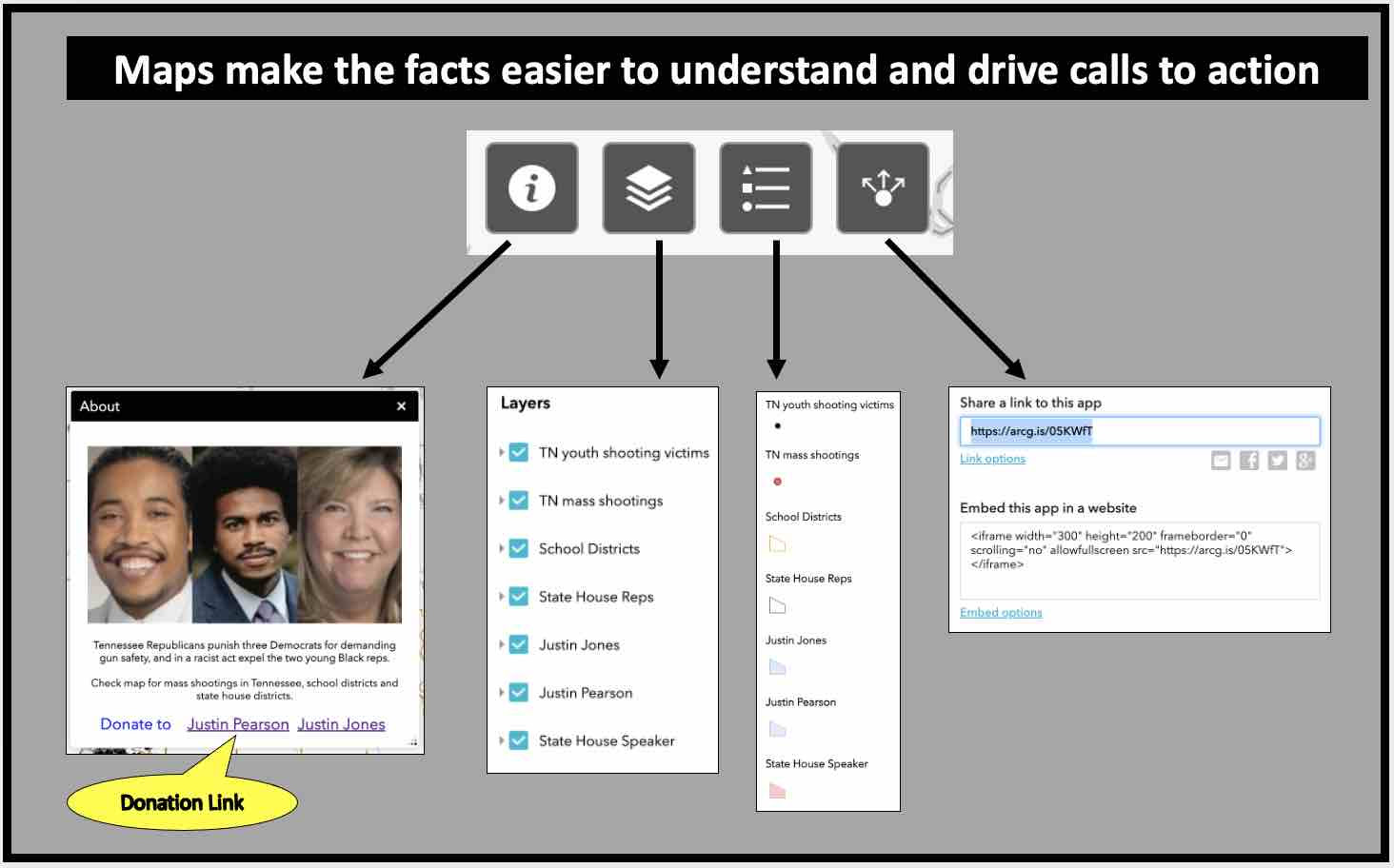 Maps make the facts easier to understand and drive calls to action