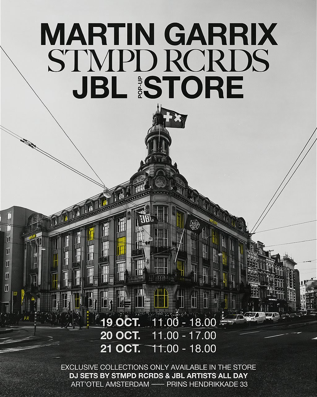 Poster quảng bá sự ra mắt của dòng loa JBL Flip 6 phiên bản đặc biệt của Martin Garrix