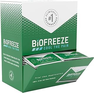 Biofreeze On-the-Go Pain Relief Gel, 5 mL Packets, 100 Count, Green (Packaging May Vary)