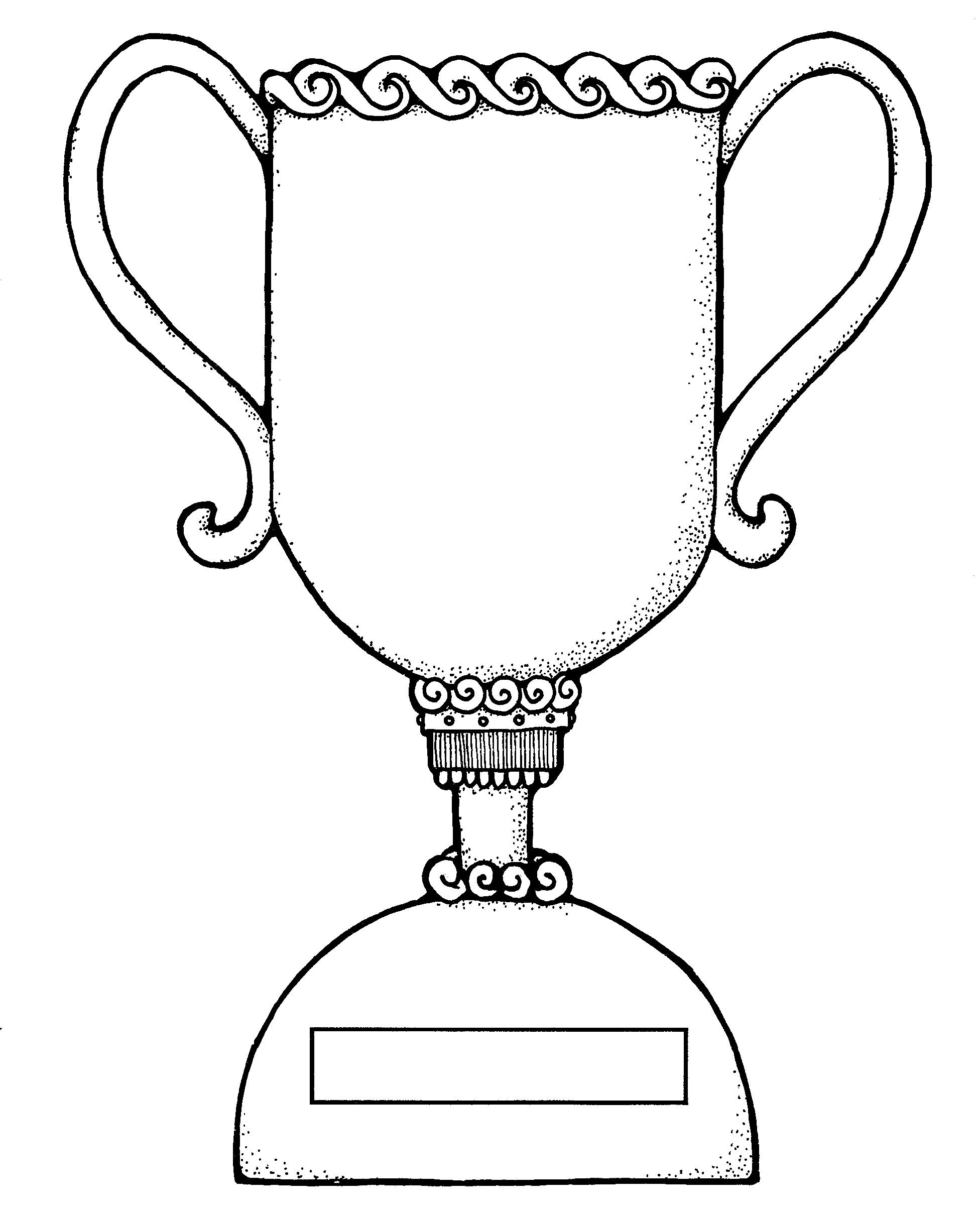 Trophy Coloring Sheet Coloring Pages Coupe trophée, Coloriage, Bricolage