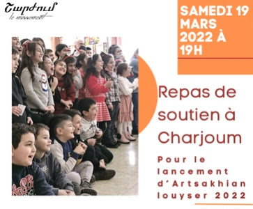 Repas de soutien à Charjoum pour le lancement d’Artsakhian Louyser 2022