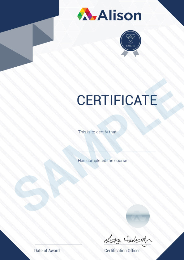 sample parchment certificate alison support alison certificate