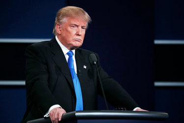 Donald J. Trump on Monday at the first presidential debate with Hillary Clinton at Hofstra University.