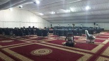 The tent under which Arab leaders are meeting for the 27th Arab League summit. / Photo credit: Al Arabiya