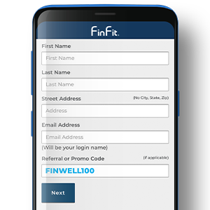 FinFit Registration Mobile Device