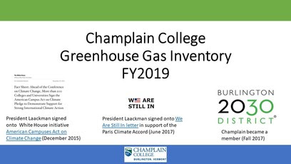 Complete FY2019 Greenhouse Gas Inventory