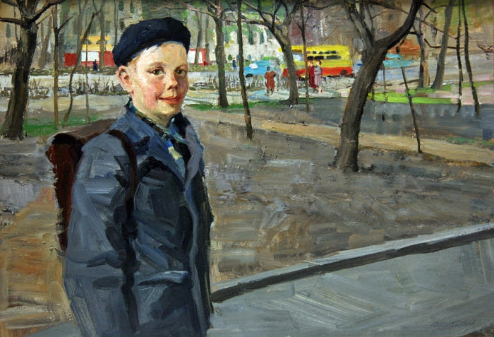 Sergei Fedorovich Babkov - Portrait of a Student, Kosmya Blaggovich Cheyski 1963