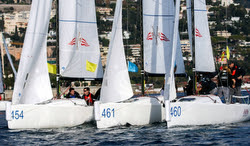 J/70s sailing team race at YC Monaco