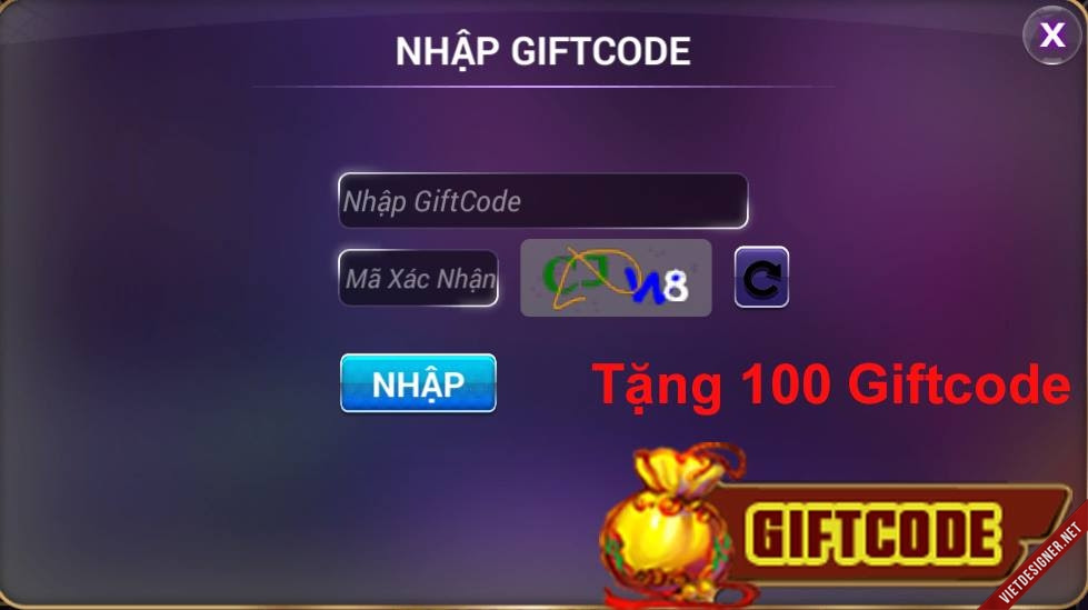 Nhận CODE GAMVIP miễn phí từ 50.000 đến 5.000.000 Gam từ GamVip XwL89u2