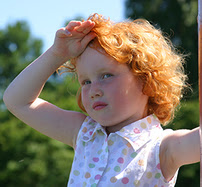 child showing signs of being overheated