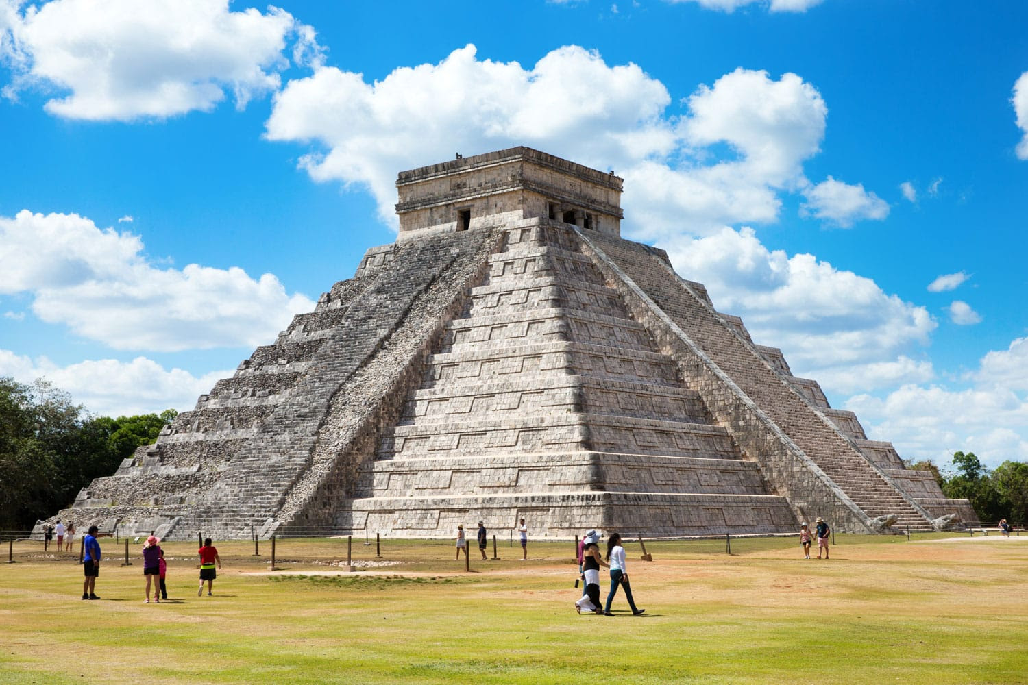 Chichen Itza Site, Meksika Kukulkan Piramidi